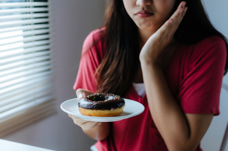 Woman enjoying a healthy snack