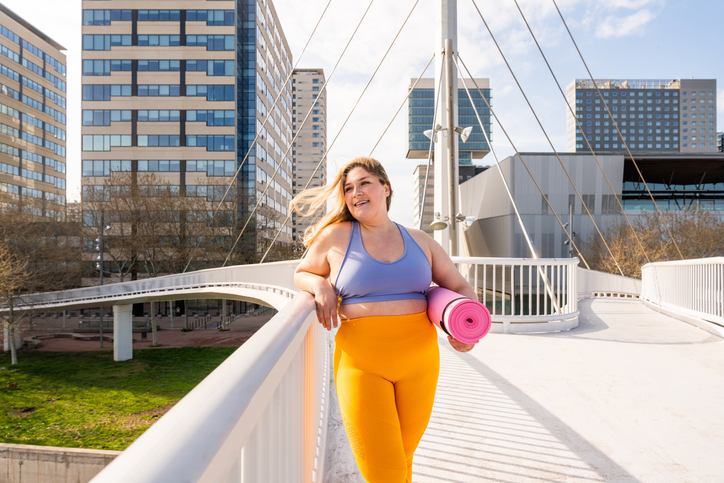 Person exercising outdoors
