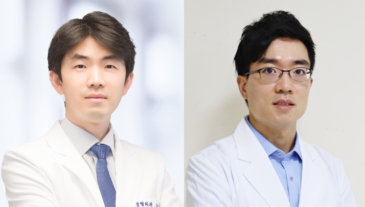 Giáo sư Noh Doo-hyun của Bệnh viện Đại học Seoul (bên trái), giáo sư Lee Do-won của Bệnh viện Ilsan trực thuộc Đại học Dongguk